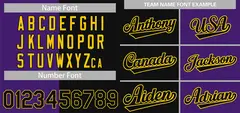 Purple Black-Yellow Split Fashion Baseball Jersey 3