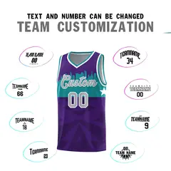 Purple City Silhouette Pattern Basketball Uniform Jersey 4