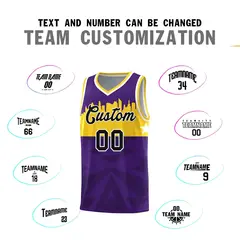 Purple City Silhouette Pattern Basketball Uniform Jersey 4