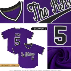 Purple Classic Authentic Pullover Baseball Jersey 2