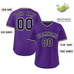 Purple Classic Authentic Pullover Baseball Jersey 2