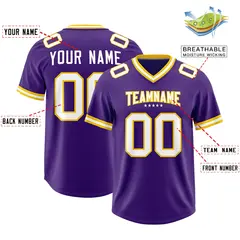 Purple Classic Style American Football Jersey 2