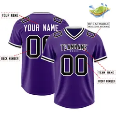 Purple Classic Style American Football Jersey 2