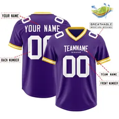 Purple Classic Style American Football Jersey 2