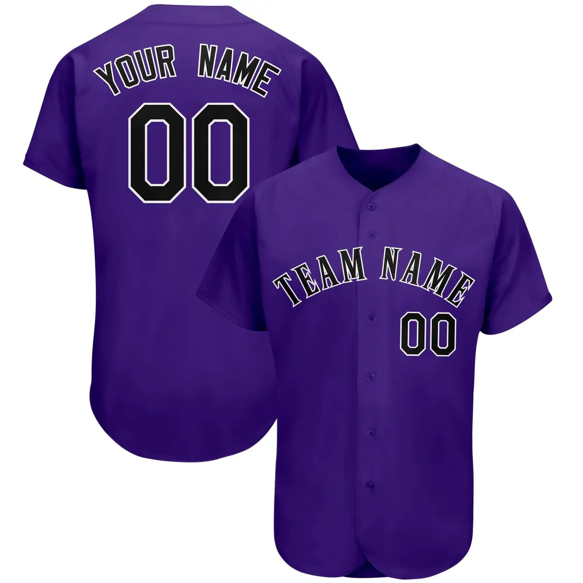 Purple Classic Style Authentic Baseball Jersey