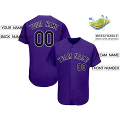 Purple Classic Style Authentic Baseball Jersey 2