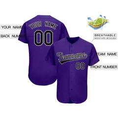 Purple Classic Style Authentic Baseball Jersey 2