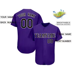Purple Classic Style Authentic Baseball Jersey 2