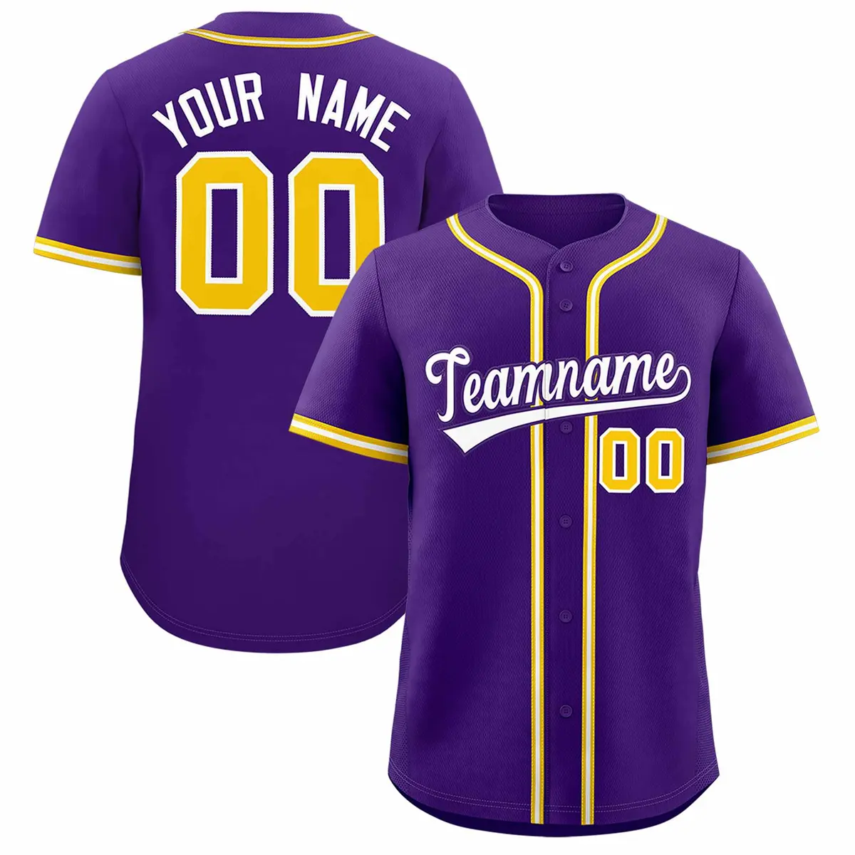 Purple Classic Style Baseball Jersey