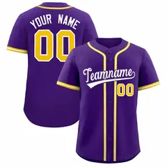 Purple Classic Style Baseball Jersey