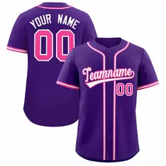 Purple Classic Style Baseball Jersey