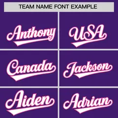 Purple Classic Style Baseball Jersey 3
