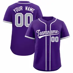 Purple Classic Style Baseball Jersey