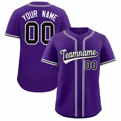 Purple Classic Style Baseball Jersey