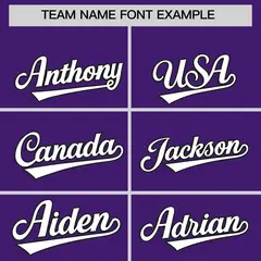 Purple Classic Style Baseball Jersey 3