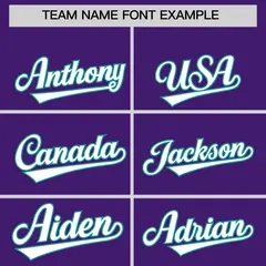 Purple Classic Style Baseball Jersey 3