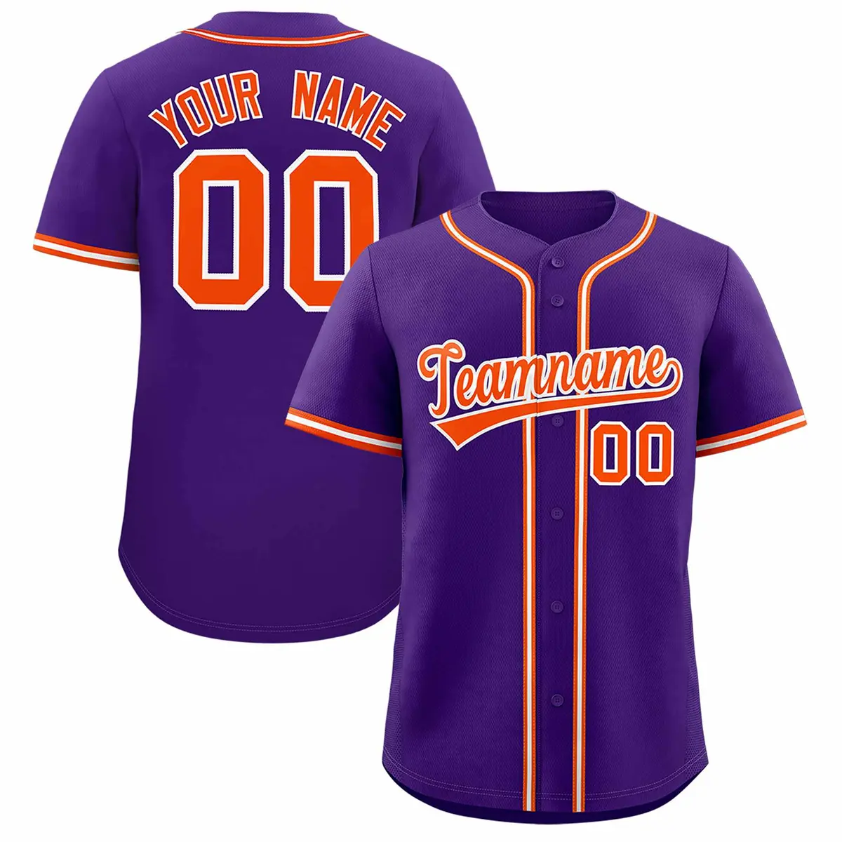 Purple Classic Style Baseball Jersey