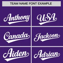 Purple Classic Style Baseball Jersey 3