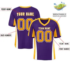 Purple Color Block Mesh Authentic Football Jersey 2