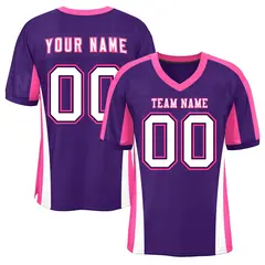 Purple Color Block Mesh Authentic Football Jersey