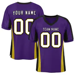 Purple Color Block Mesh Authentic Football Jersey