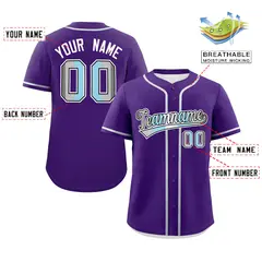 Purple Demiboy Pride Month Classic Authentic Baseball Jersey 2