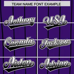 Purple Denver City Silhouette Baseball Jersey 3