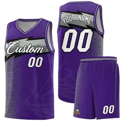 Purple Dot Scatter Graffiti Pattern Basketball Jersey 1