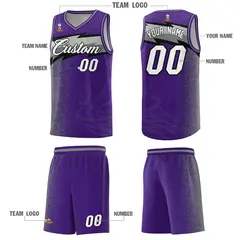 Purple Dot Scatter Graffiti Pattern Basketball Jersey 2