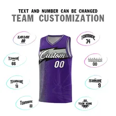 Purple Dot Scatter Graffiti Pattern Basketball Jersey 3