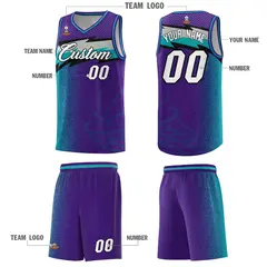 Purple Dot Scatter Graffiti Pattern Basketball Jersey 2