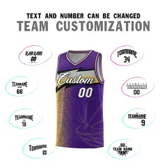 Purple Dot Scatter Graffiti Pattern Basketball Jersey 3