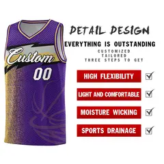 Purple Dot Scatter Graffiti Pattern Basketball Jersey 4
