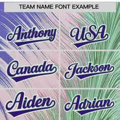Purple Feather Fluid Pattern Varsity Letterman Jacket 3