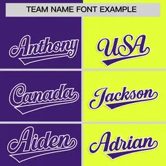 Purple Fluorescent Green Four Squares Performance Polo Shirt 3
