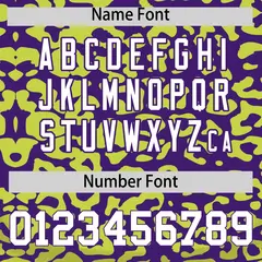 Purple Fluorescent Green Leopard Print Baseball Jersey 4