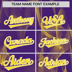 Purple Fumes Graffiti Pattern Authentic Baseball Jersey 3