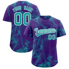 Purple Fumes Graffiti Pattern Authentic Baseball Jersey 1