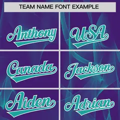 Purple Fumes Graffiti Pattern Authentic Baseball Jersey 3