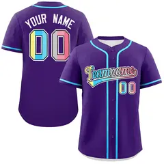 Purple Genderflux Pride Month Classic Baseball Jersey