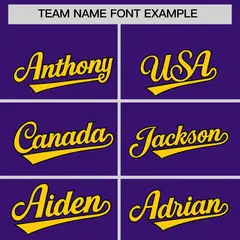 Purple Gold Baroque Style Baseball Jersey 3