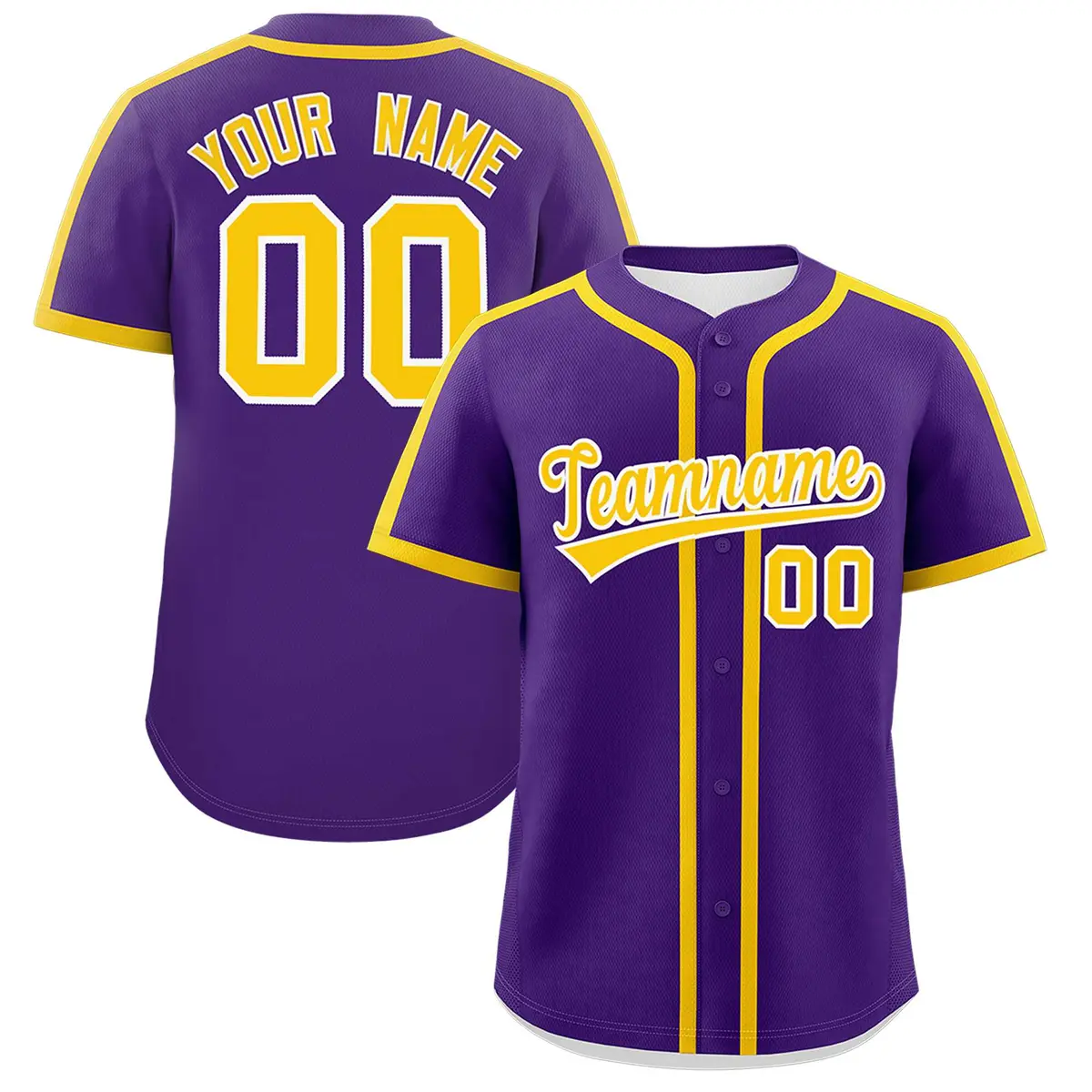 Purple Gold Classic Authentic Baseball Jersey