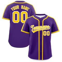 Purple Gold Classic Authentic Baseball Jersey 1
