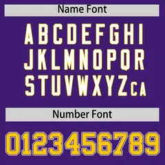 Purple Gold Color Block Authentic Baseball Jersey 4