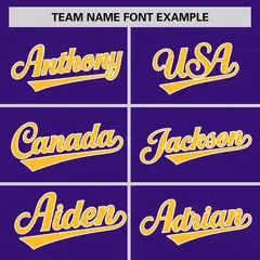 Purple Gold Color Block Varsity Full-Snap Letterman Jacket 3