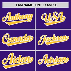 Purple Gold Color Block Varsity Letterman Baseball Jacket 3