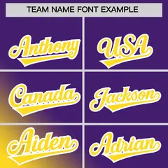 Purple Gold Diagonal Stripe Gradient Fashion Baseball Jersey 3