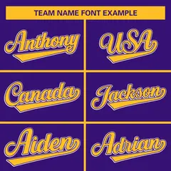 Purple Gold Full-Snap Varsity Raglan Letterman Baseball Jacket 5