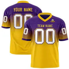 Purple Gold Gradient Fashion Authentic Football Jersey