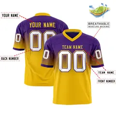 Purple Gold Gradient Fashion Authentic Football Jersey 2